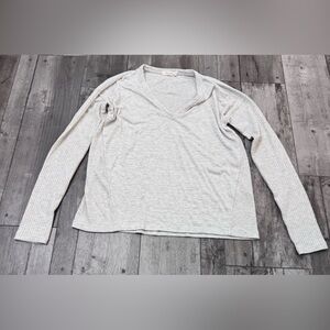 RAG & BONE Womens Textured Gray Long Sleeve V Neck Knit Oversized Shirt XS